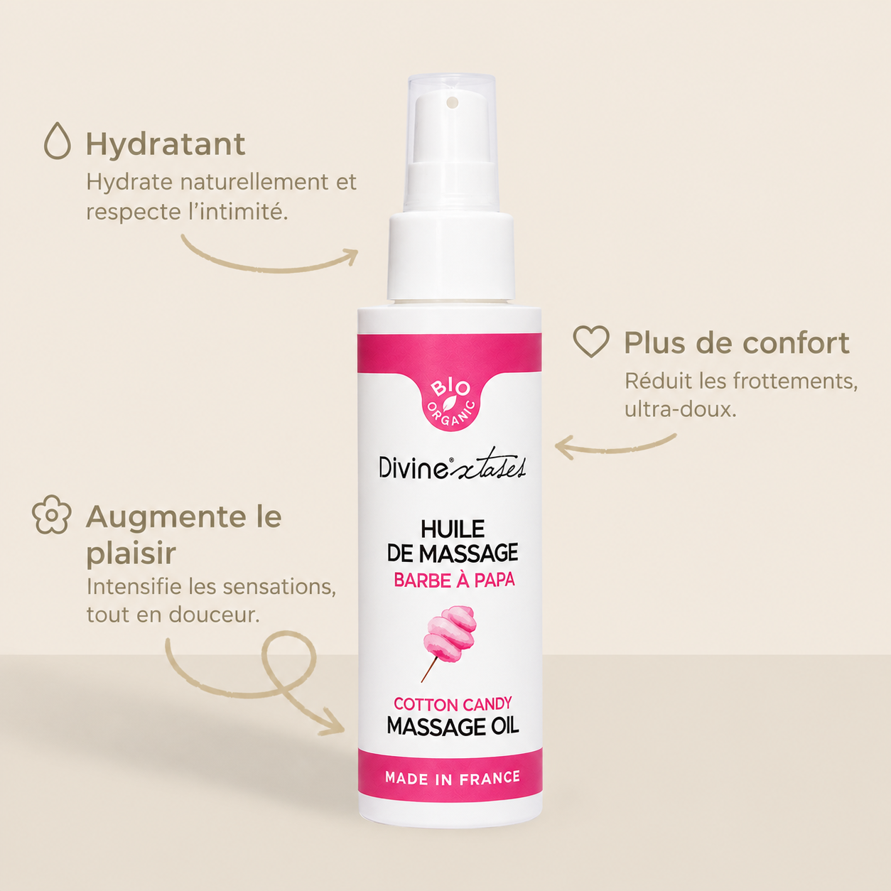 HUILE DE MASSAGE BARBE À PAPA BIO
