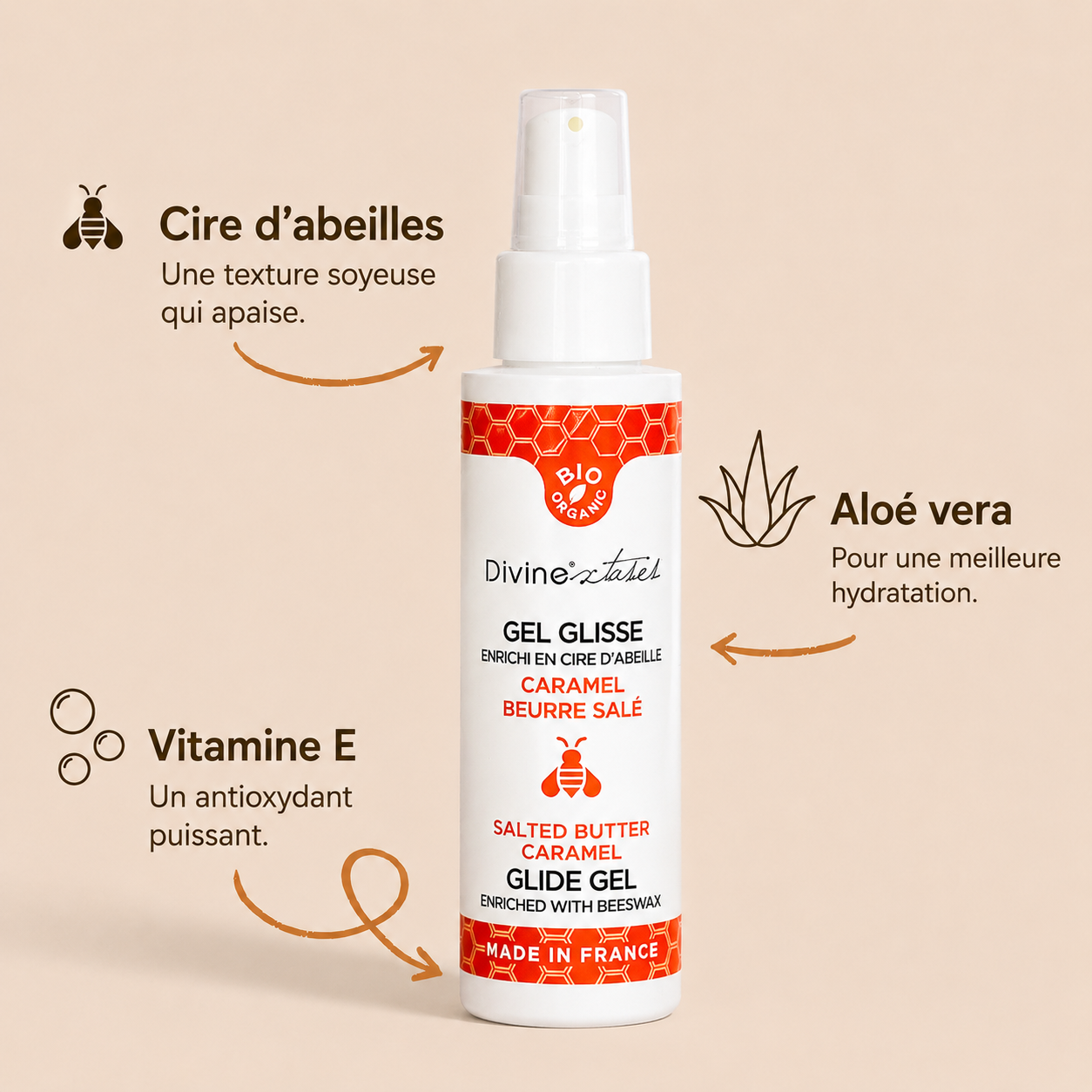 LUBRIFIANT CARAMEL BEURRE SALE BIO